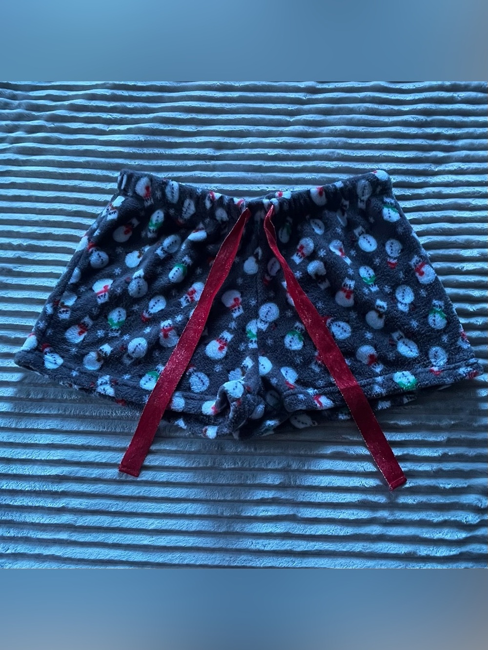 Pillow Talk fuzzy snowman pajama shorts ♡